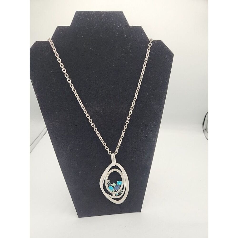 R.j. Graziano Silvertone Necklace 36"